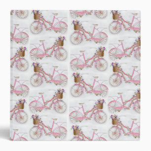Classeur Jolie aquarelle peinture main vintage vélo