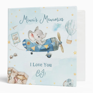 Classeur Jolie Aventure à l'éléphant Baby shower souvenirs