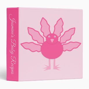 Classeur Jolie fille rose bébé Thanksgiving Turquie Recette