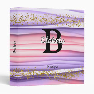 Classeur Jolie fille rose et violet Parties scintillant de