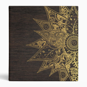 Classeur Jolie fleur tendance henné design dessiné à la mai