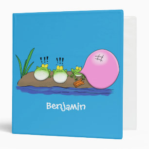 Classeur Jolie grenouilles drôles bubblegum dessin animé il