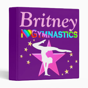 CLASSEUR JOLIE J'ADORE LA GYMNASTIQUE PERSONNALISÉE CLASSEU