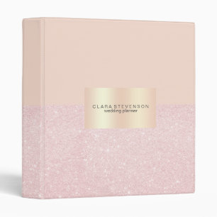 Classeur Jolie parties scintillant or rose et rose roux