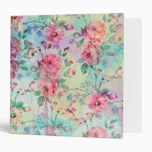 Classeur Jolie peinture rose florale