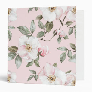 Classeur Jolies Fleurs Blanches Roses