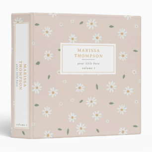 Classeur Jolies Fleurs de Marguerite & Verdure