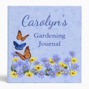 Classeur Jolies papillons et marguerites Jardin de printemp