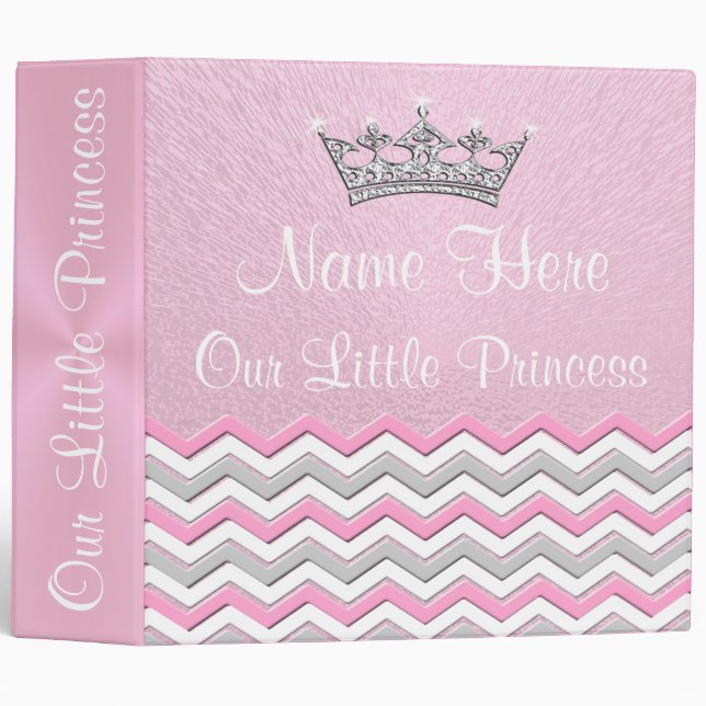 Classeur Jolis albums photos de princesse Personalized Pink (Devant/Côté)