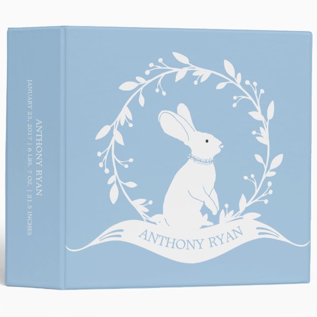 Classeur Jote Bunny Boys Baby Photo Album (Devant/Côté)