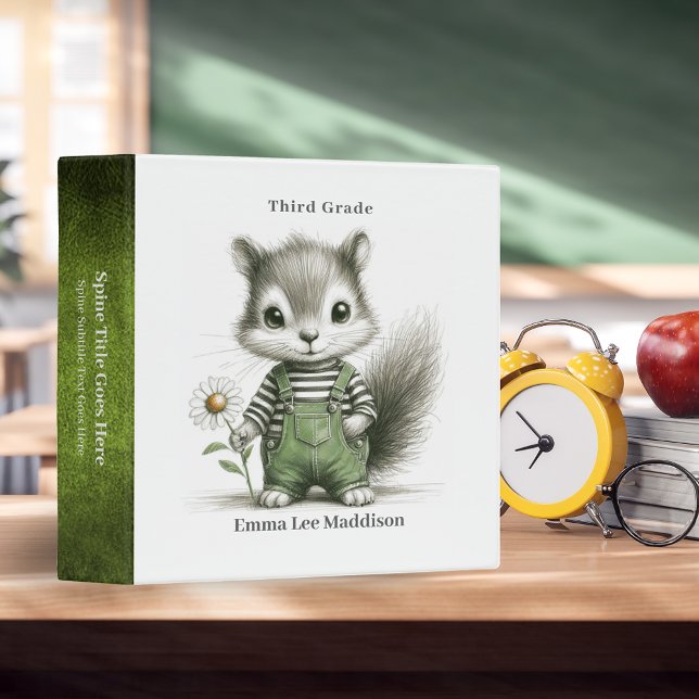 Classeur Jote Young Squirrel Holding Daisy Sketch (Créateur téléchargé)
