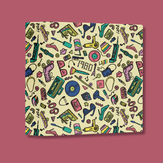 Classeur Joueur 1980s Doodle Art Motif