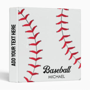 Classeur Joueur de baseball personnalisé tendance Noir
