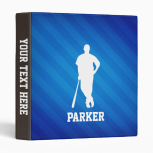 Classeur Joueur de baseball; Royal Blue Stripes