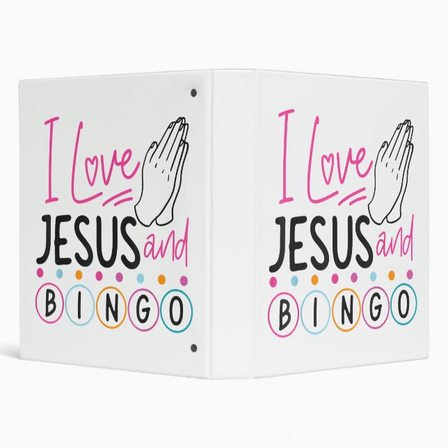 Classeur Joueur de Bingo Jésus Foi Chrétien J'aime Jésus Un (Arrière-plan)
