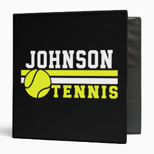Classeur Joueur de tennis NOM Ball Jeu court personnalisé