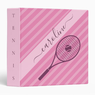 Classeur Joueurs de balle de tennis en raquette rose fusée