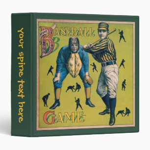 Classeur Joueurs de baseball de sport vintage à la partie à