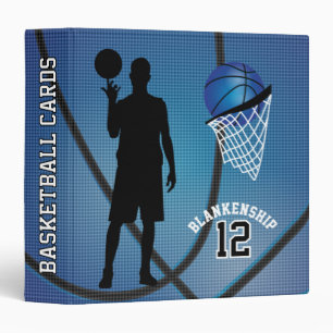 Classeur Joueurs de basket-ball   bleu foncé
