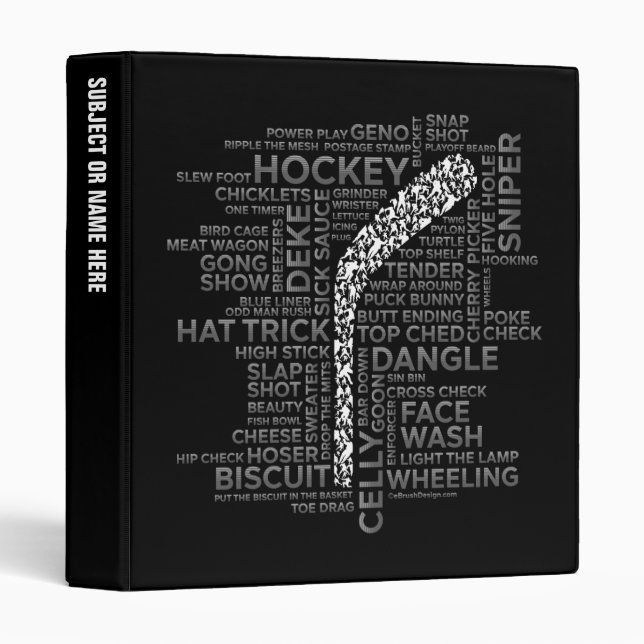 Classeur Joueurs de hockey et lang (Devant/Côté)