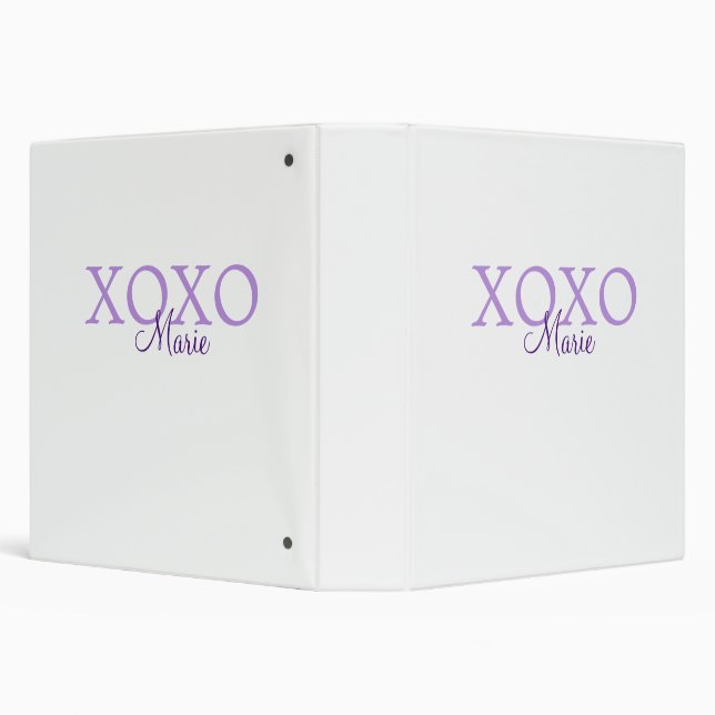 Classeur Jour de la Saint Valentin Xoxo ajouter nom pastel  (Arrière-plan)