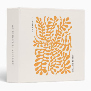 Classeur Journal d'art abstrait géométrique ambre contempor