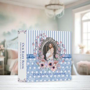 Classeur Journal de grossesse moderne Scrapbook Album bleu