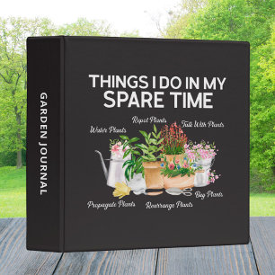 Classeur Journal de jardin à citation drôle de plante flora