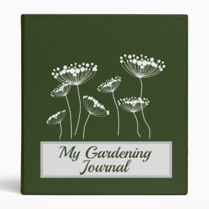 Classeur Journal de jardinage avec graphique Fleur sauvage