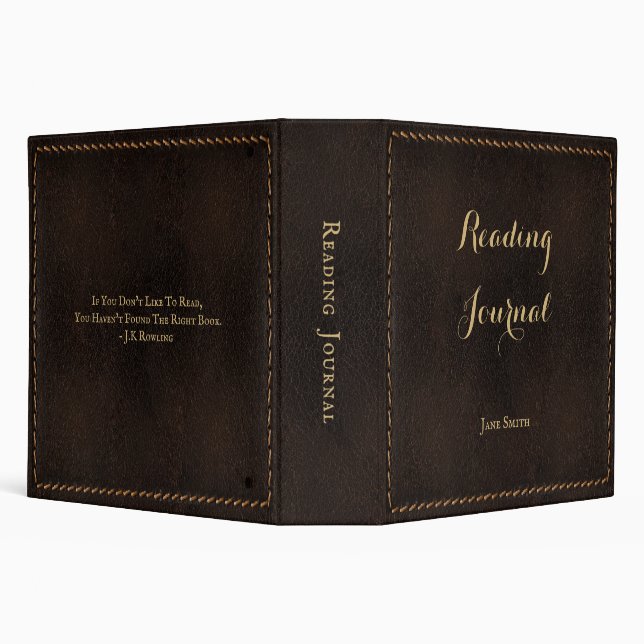 Classeur Journal de lecture en cuir Brown foncé (Arrière-plan)