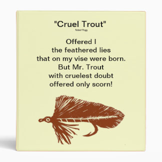 Classeur Journal de pêche à la mouche "Matuka-CRUEL TROUT B