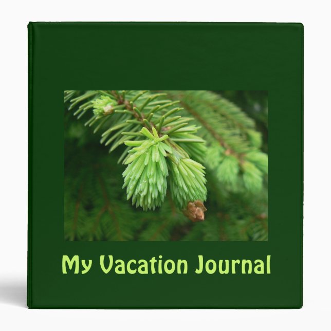 Classeur Journal de vacances de branche de pin (Devant)