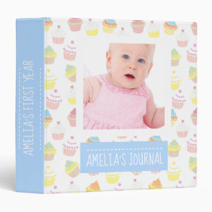 Classeur Journal Photo Personnalisé Pour Bébé De Cupcake