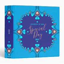 Journée spéciale Coeurs d'amour bleu et or