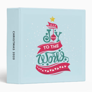 Classeur Joy to the World Christmas Citation Typographie