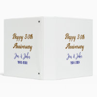 Joyeux 30e anniversaire de mariage royal bleu or s