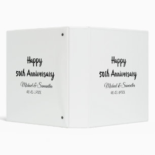 Classeur Joyeux 50e anniversaire nom couple date mariage