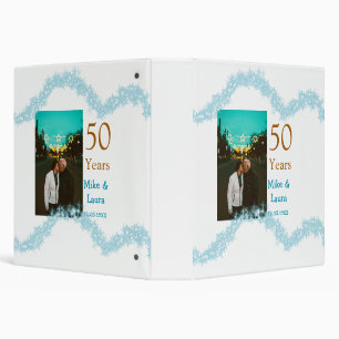 Classeur Joyeux 50e anniversaire nom couple date mariage