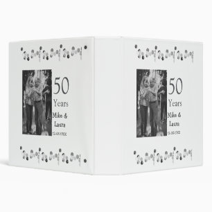 Classeur Joyeux 50e anniversaire nom couple date mariage