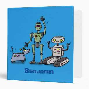 Classeur Joyeux joli dessin de trois robots trio