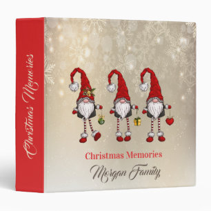 Classeur Joyeux Noël, Adorables Gnomes Rouges 
