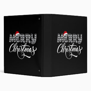Classeur Joyeux Noël Buffalo carreaux noirs et blancs pour 