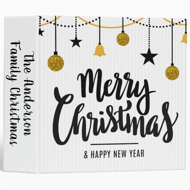 Classeur Joyeux Noël et Bonne Année (Devant/Côté)