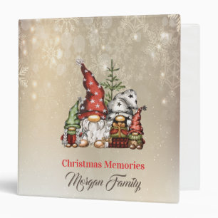 Classeur Joyeux Noël, famille de gnomes adorable