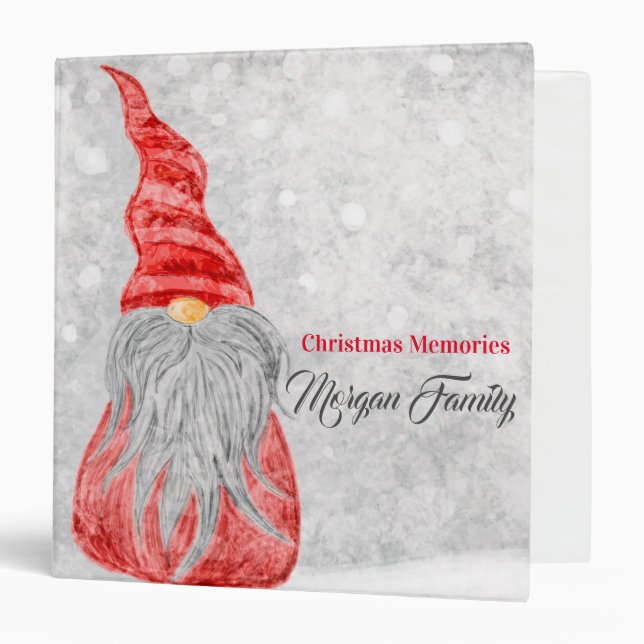 Classeur Joyeux Noël, Flou de gnome mignon (Devant/Intérieur)