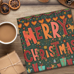 Classeur Joyeux Noël Gens Rose Cadeaux de Fête