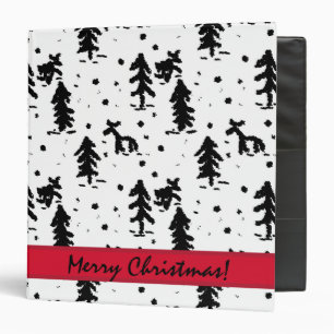 Classeur Joyeux Noël! Noir et blanc