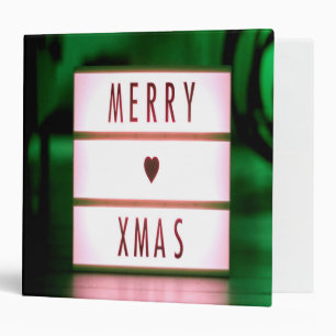 Classeur Joyeux Noël XMAS Vert et Rouge