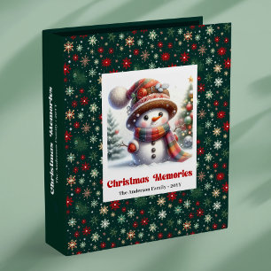 Classeur Joyeux petit bonhomme de neige de Noël personnalis