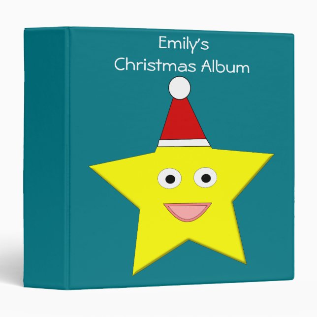 Classeur Joyeux petit Noël étoile photo Album (Devant/Côté)
